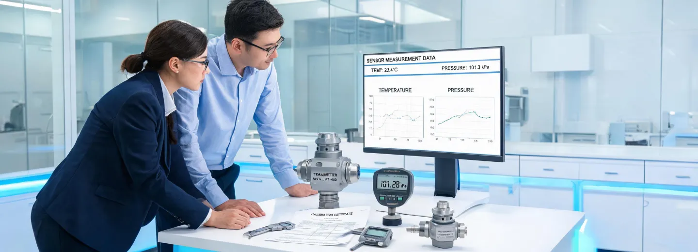 Engineers in a measurement technology workspace